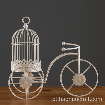 Criativo europeu bicicleta modelo castiçal de ferro romântico